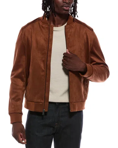 Cole Haan Bomber Jacket In Brown