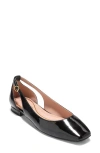 Cole Haan Bria Cutout Flat In Black Patent