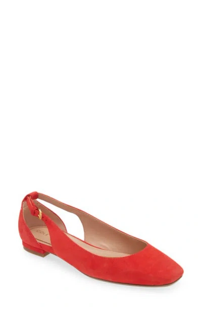 Cole Haan Bria Cutout Flat In True Red Sde