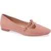 Cole Haan Bridig T-strap Ballet Flat In Rouge Suede