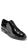 Cole Haan Broadway Cap Toe Oxford In Black Patent/black