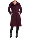Cole Haan Stand Collar Wool-blend Pant Coat In Red