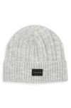 Cole Haan Cable Knit Cuffed Beanie In Gray