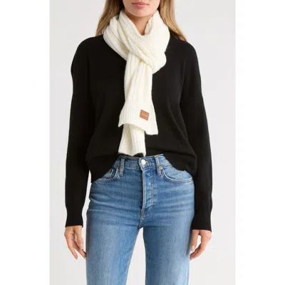 Cole Haan Cable Knit Scarf In White