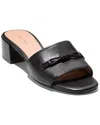 Cole Haan Cailyn Bow Mule Leather Sandal In Black