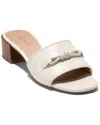 Cole Haan Cailyn Bow Mule Leather Sandal In White