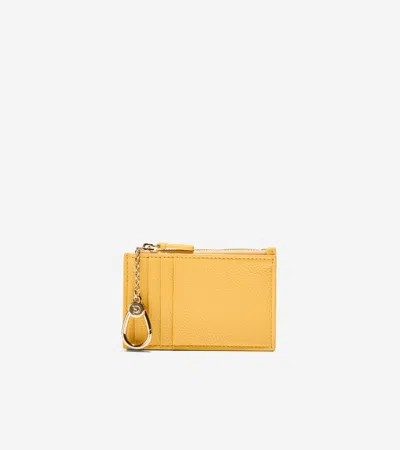 Cole Haan Card Case With Zip In Sunset Gold