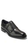 Cole Haan Carnegie Monk Strap Loafer In Black/black