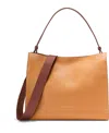 Cole Haan Carryall Medium Shoulder Bag In Ivory Dark Cuoio Color Block