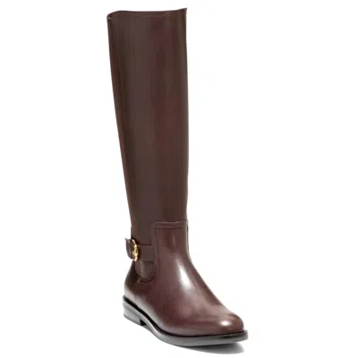 Cole Haan Celestina Womens Brown Leather Knee High Riding Boots Rhs9694 In Pattern