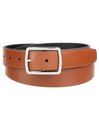 Cole Haan Center-bar Reversible Leather Belt In Pink