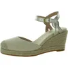 Cole Haan Cf Esp Wedge Womens Ankle Strap Closed Toe Wedge Sandals In Green