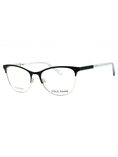 Cole Haan Ch5051 Eyeglasses In Black/clear Demo Lens