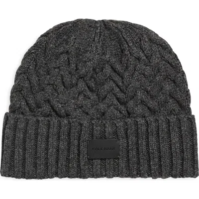 Cole Haan Chain Stitch Beanie In Gray
