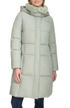 Cole Haan Women's Shine Faux-fur-collar Hooded Puffer Coat In Sage