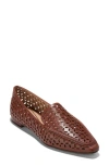 Cole Haan Chantal Loafer In Darkk Cuoio Perforated Leather