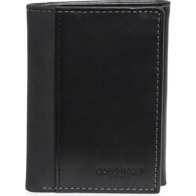 Cole Haan Charles Leather Trifold Wallet In Black