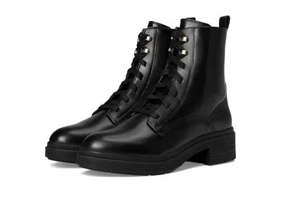 Cole Haan Cherise Lace-up Lug Boots In Black
