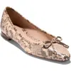 Cole Haan Chlea Pointed Toe Ballet Flat In Cashmere
