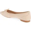 Cole Haan Chlea Pointed Toe Ballet Flat In Porcelain Leather