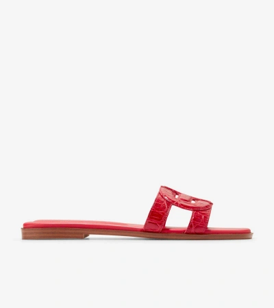 Cole Haan Chrisee Sandal In True Red Croc Print