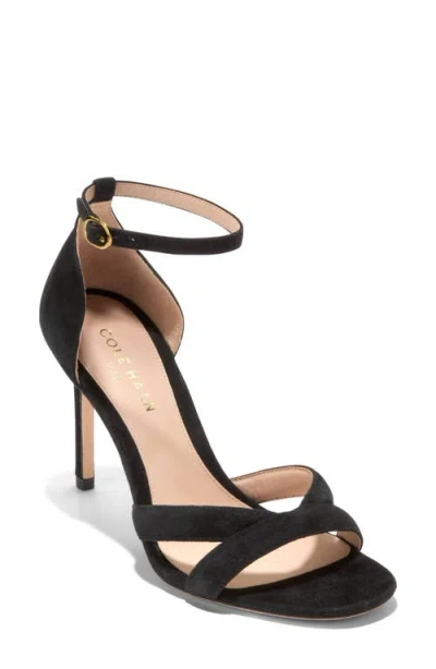 Cole Haan Christena Ankle Strap Sandal In Black Suede