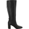 Cole Haan Chrystie Boots Women's 10 Black Leather Square Toe Block Heel Zpo3527