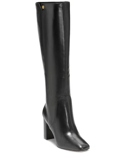 Cole Haan Chrystie Women's Black Leather Knee High Riding Boots Lion303