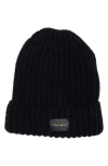 Cole Haan Chunky Knit Cuffed Beanie In Black