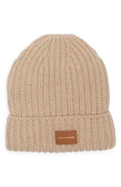 Cole Haan Chunky Knit Cuffed Beanie In Neutral