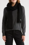Cole Haan Chunky Knit Scarf In Black