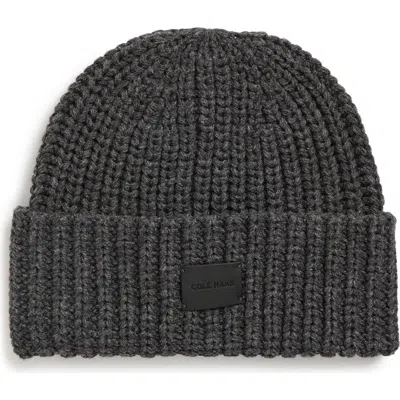 Cole Haan Chunky Stitch Knit Beanie In Gray