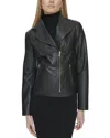 Cole Haan Classic Butter Leather Jacket In Black