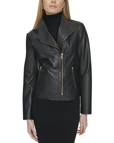 COLE HAAN COLE HAAN CLASSIC BUTTER LEATHER JACKET