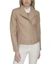 Cole Haan Classic Butter Leather Jacket In Neutral