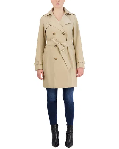 Cole Haan Classic Double-breasted Trench Coat In Neutral
