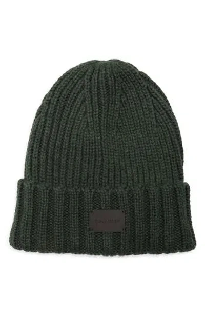 Cole Haan Classic Rib Cuff Beanie In Blue