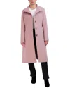 Cole Haan Classic Zip Wool-blend Coat In Red