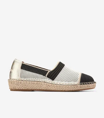 Cole Haan Cloudfeel Espadrille Ii In Ivory Stitchlite-soft Gold