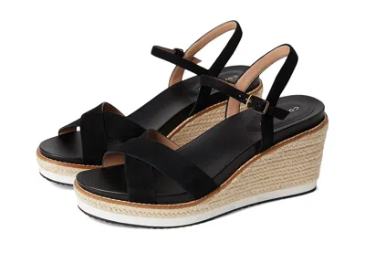 Cole Haan Cloudfeel Silvee Espadrille Wedges 75mm In Black
