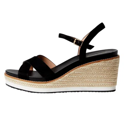 Cole Haan Cloudfeel Silvee Espadrille Wedges 75mm Black W32560 Women's