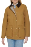 Cole Haan Coated Hunter Jacket In Khaki