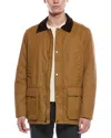 Cole Haan Coated Rain Jacket In Brown