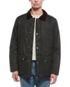 Cole Haan Coated Rain Jacket In Gray