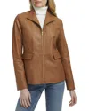 Cole Haan Wing Collar Leather Jacket