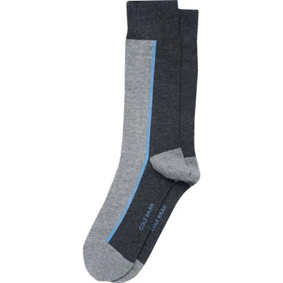 Cole Haan Colorblock Dress Socks In Blue