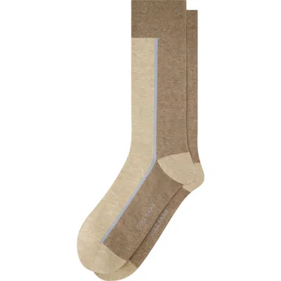 Cole Haan Colorblock Dress Socks In Brown