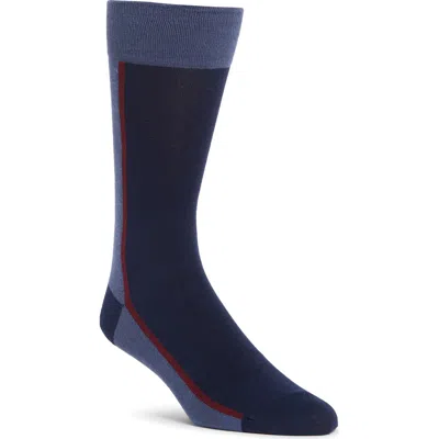 Cole Haan Colorblock Dress Socks In Navy Assorted
