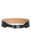Cole Haan Corset Belt In Black