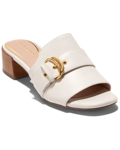 Cole Haan Crosby Slide Leather Sandal In White